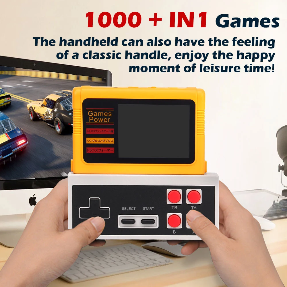 K20 Mini Tv Gameconsole 8 Bit Retro Gameconsole 1000 Games Met Dubbele Draadloze Controllers Voor Fc Handheld Game-Speler