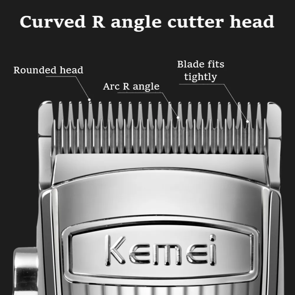 Kemei-K32 перезаряжаемый триммер для волос, профессиональная электрическая Беспроводная Регулируемая машинка для стрижки бороды, Парикмахерская Машинка для стрижки волос, набор