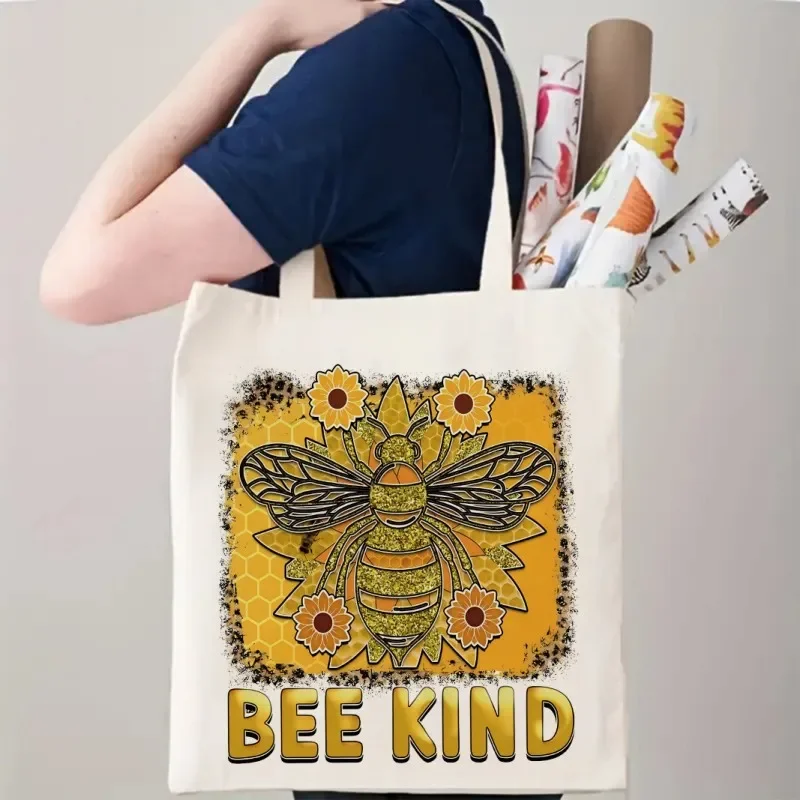 حقيبة يد بنمط كوين بي، حقيبة يد خفيفة الوزن من القماش للمتسوقين، حقيبة كروس نسائية محمولة صديقة للبيئة #2