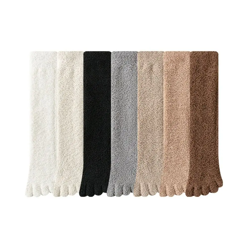 المرجان الصوف خمسة أصابع جوارب رشاقته الدافئة الشتاء سبليت تو جوارب بلون JK الطابق أفخم الجوارب الطويلة للرجال الإناث #3