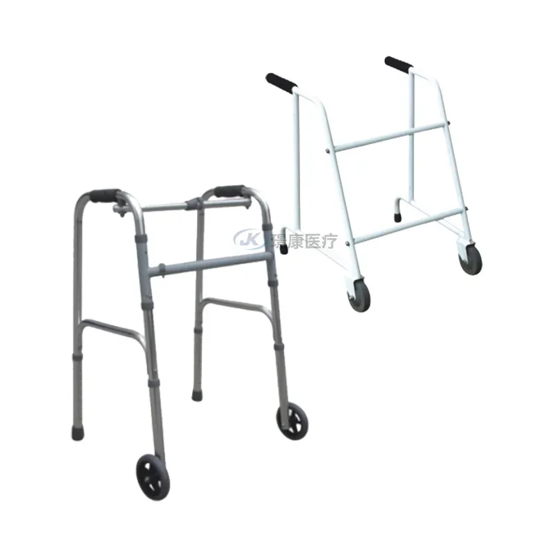 

Walkers can be folded, adults and children stand up and walk, and four-legged crutches assist walking.