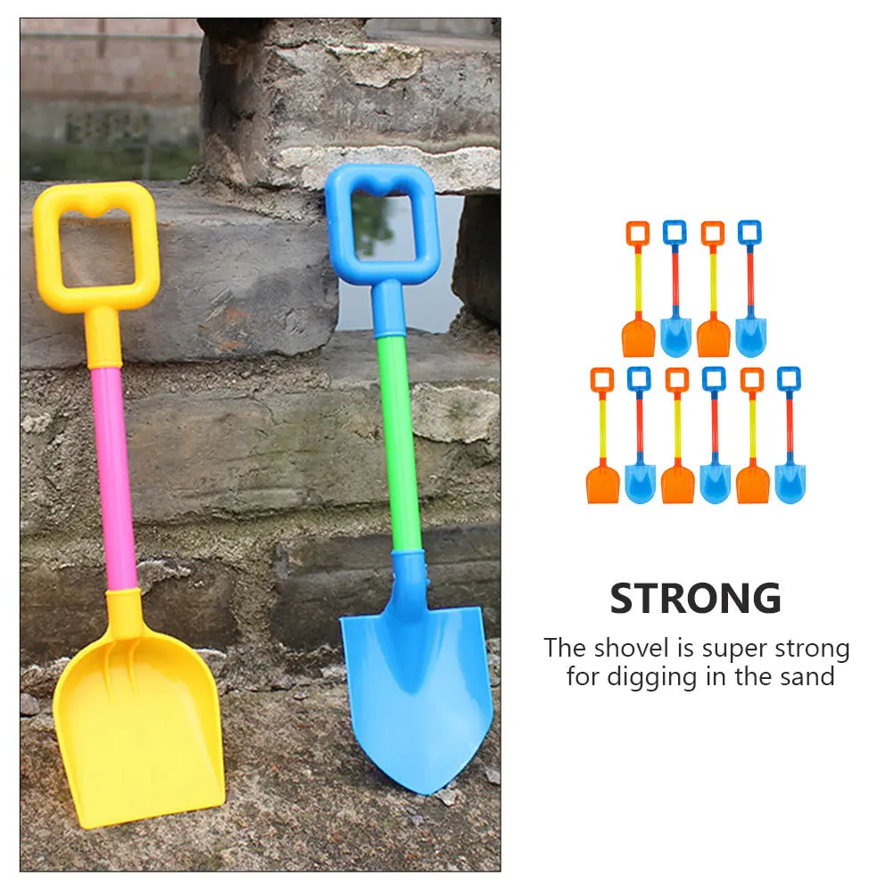 Mini pale a doppia testa da 10 pezzi per bambini, scavo con sabbia e neve, leggere ma robuste per giochi all'aperto