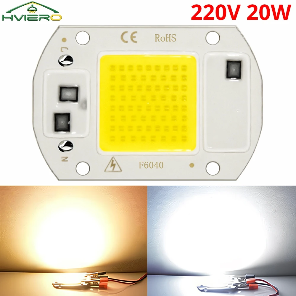 

1/5PCS COB Chip LED Lamp 220V 10W 20W 30W 50W Smart IC Driver Lampada Led Bulb Lamps For Flood Light Spotlight Diy Lighting