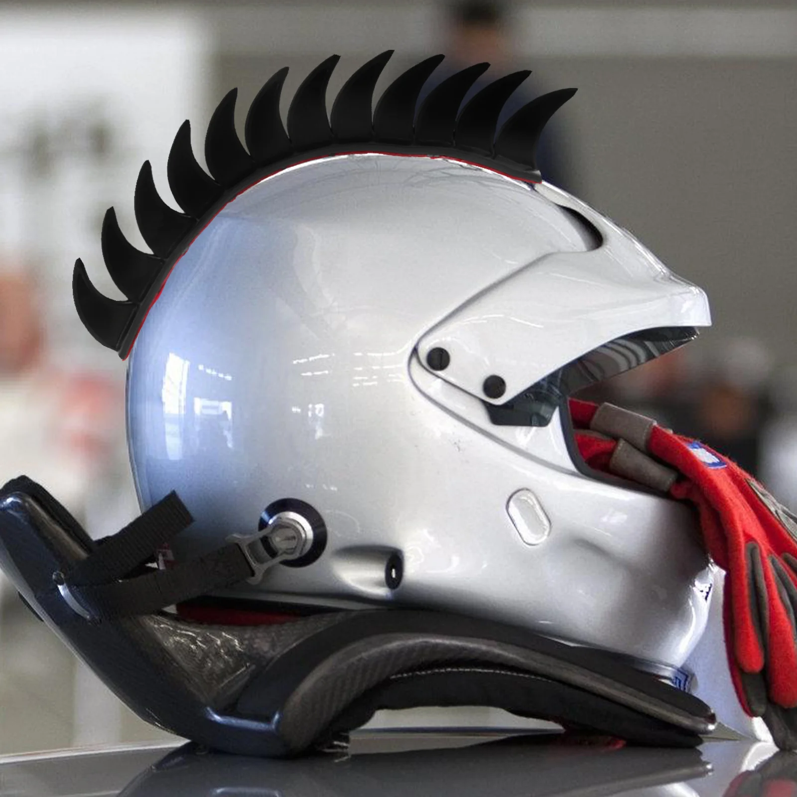 

Patch For Motorcycle Black Arc-Shaped Retro Decoration Sticker Modified Accessory Rider Gear