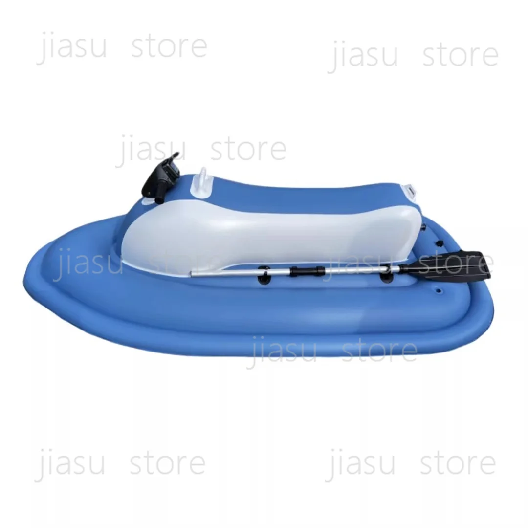 Electric Jet Ski  Inflatable Watercraft for Pool & Ocean  Powered Floating Motorboat