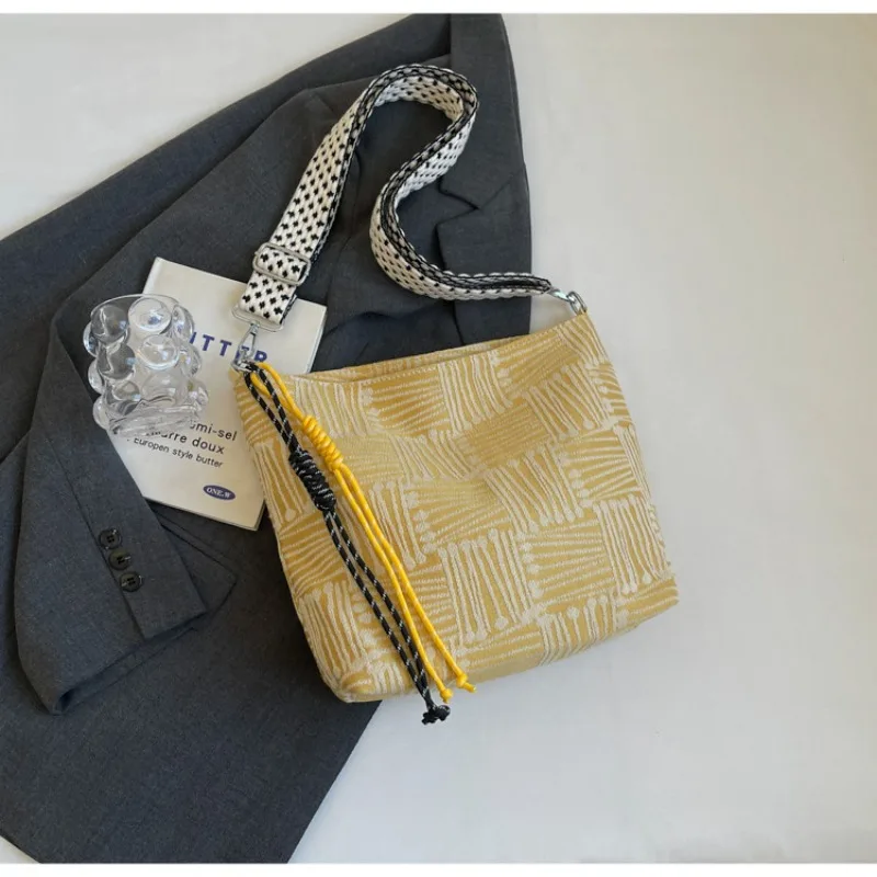 

Холщовая большая сумка большой вместимости для женщин, повседневная сумка через плечо на одно плечо, модные сумки-мессенджеры, роскошные Bolso