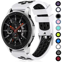 22mm Strap for Galaxy Watch 46mm Universal Silicone Accessories Man Outdoor Band Running Sport Official Band for Gear S3 Classic