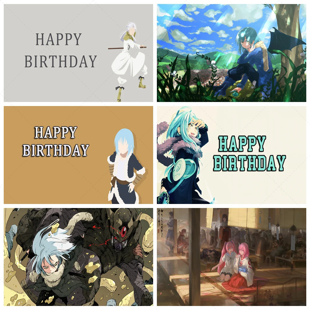 

Birthday Party Cartoon Anime Character Background Wall Girl Boy Happy Birthday Children's Room Decoration Photography Background