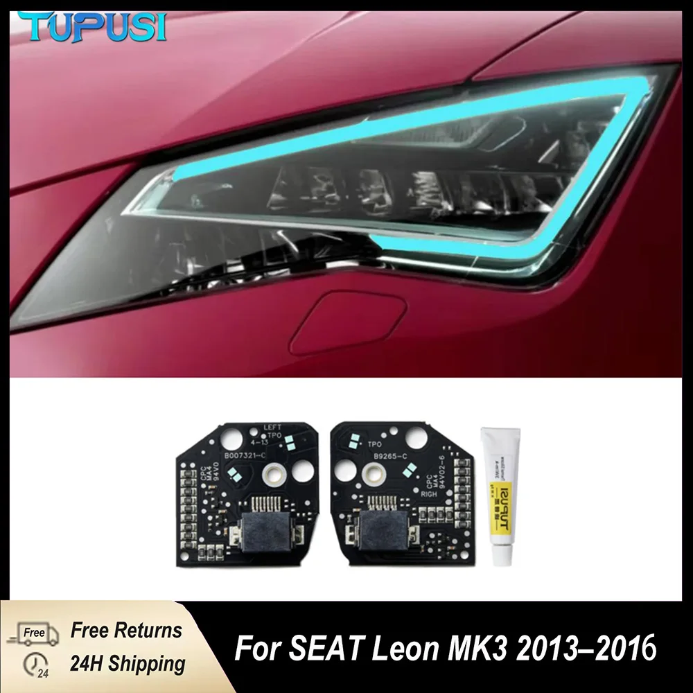 

Red Blue Amber Yellow DRL board For Seat Leon MK3 5F Cupra 2013-2017 Daytime Running Lights Board Module 5F0941475 5F0941476