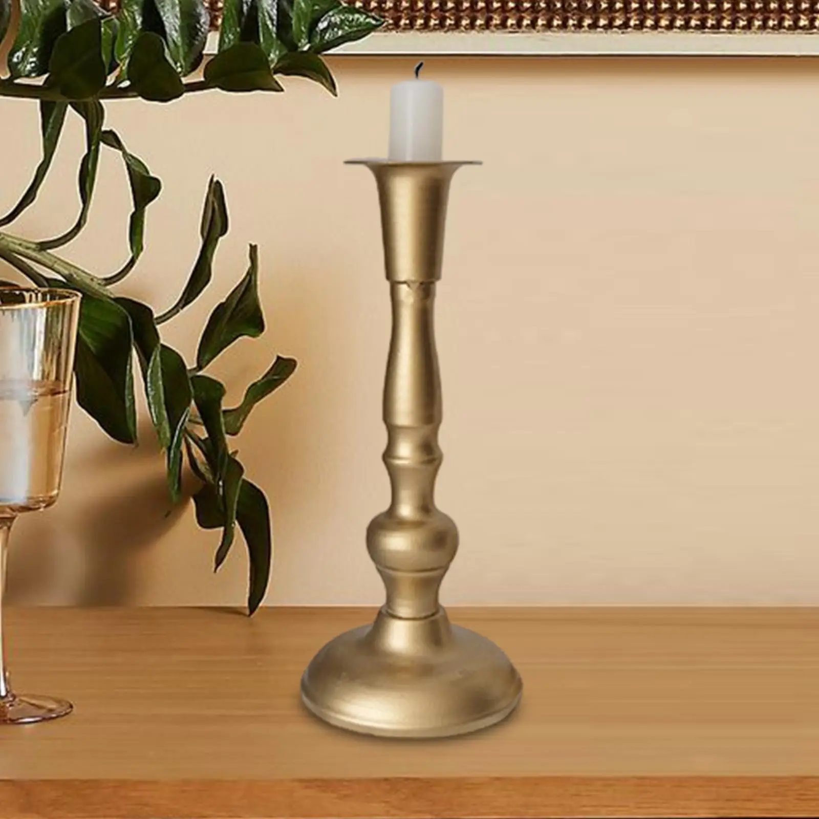 Candle Holder for Pillar Candles Retro Candle Stick Holder Table Centerpiece for Wedding Banquet Fireplace Living Room Tabletop