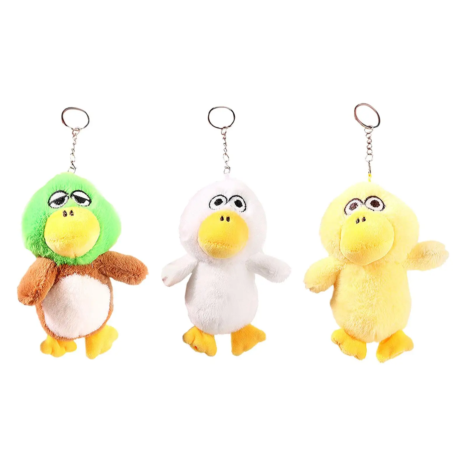 Cute Animal Keychain Soft Hanging Animal Ornament Cute Laying Egg Duck Toy for Graduation Purse Bags Birthday Gifts Party Favor