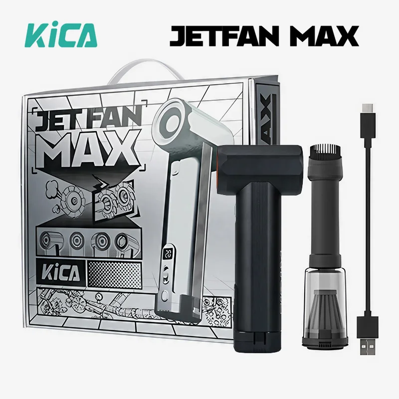 KiCA JetFan Max ハンドヘルド強力ターボファン アルミ合金素材 パワフル高速ファン
