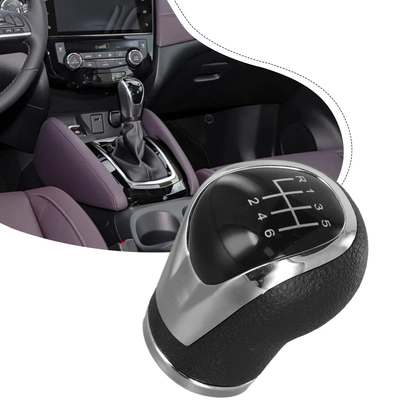 Auto Shift Lever Knob 6 Speed Design for Nissan For Qashqai For J11 and X Trail For T32 Ergonomic Grip for Smooth Shifting