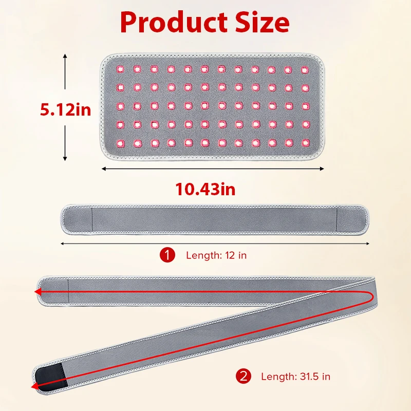 Rode & Infrarood Therapie Riem Lichaam Verwarming Pad LED Schoonheid Apparaten voor Gezicht en Lichaam Schoudergewricht Spier Relief Relax 660 & 850nm