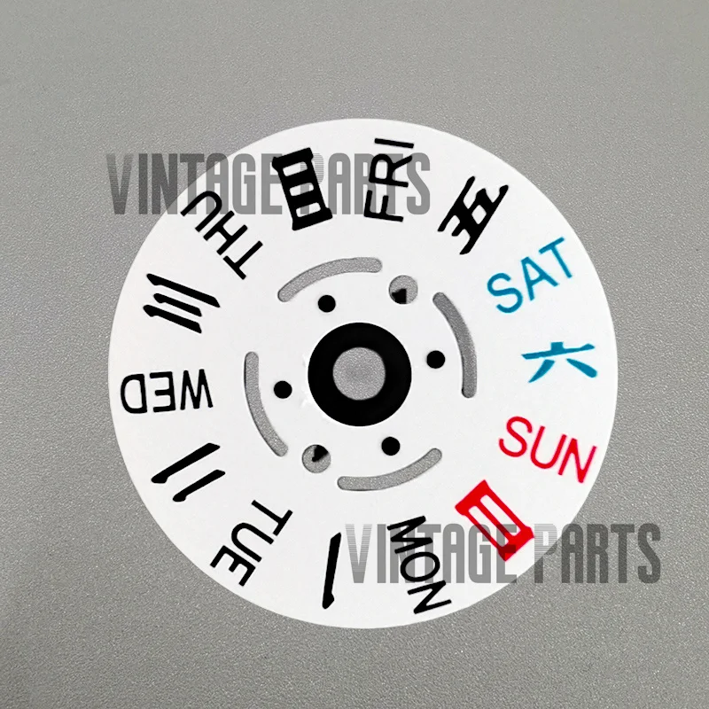 White black 3.8 hour date disc fit for Nh36 movement