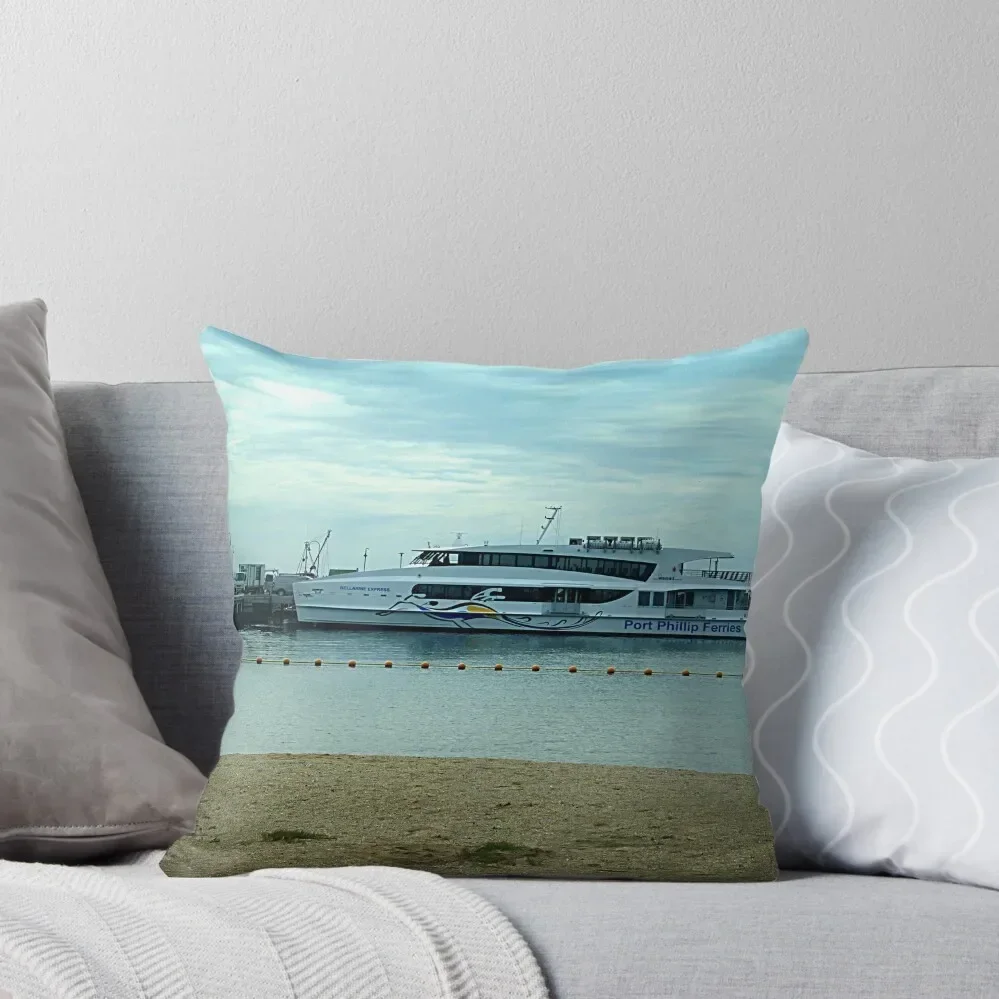 Portarlington Ferry to Melbourne Throw Pillow Decorative Cover For Living Room Room decorating items pillow