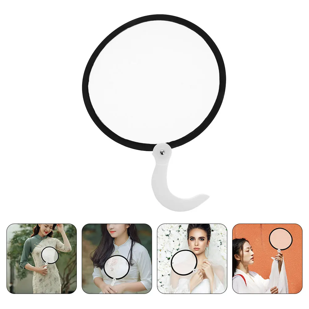 

6 Pcs Folding Fan Portable Foldable for Travel Circular Handheld Blank Round Fans Compact Pocket