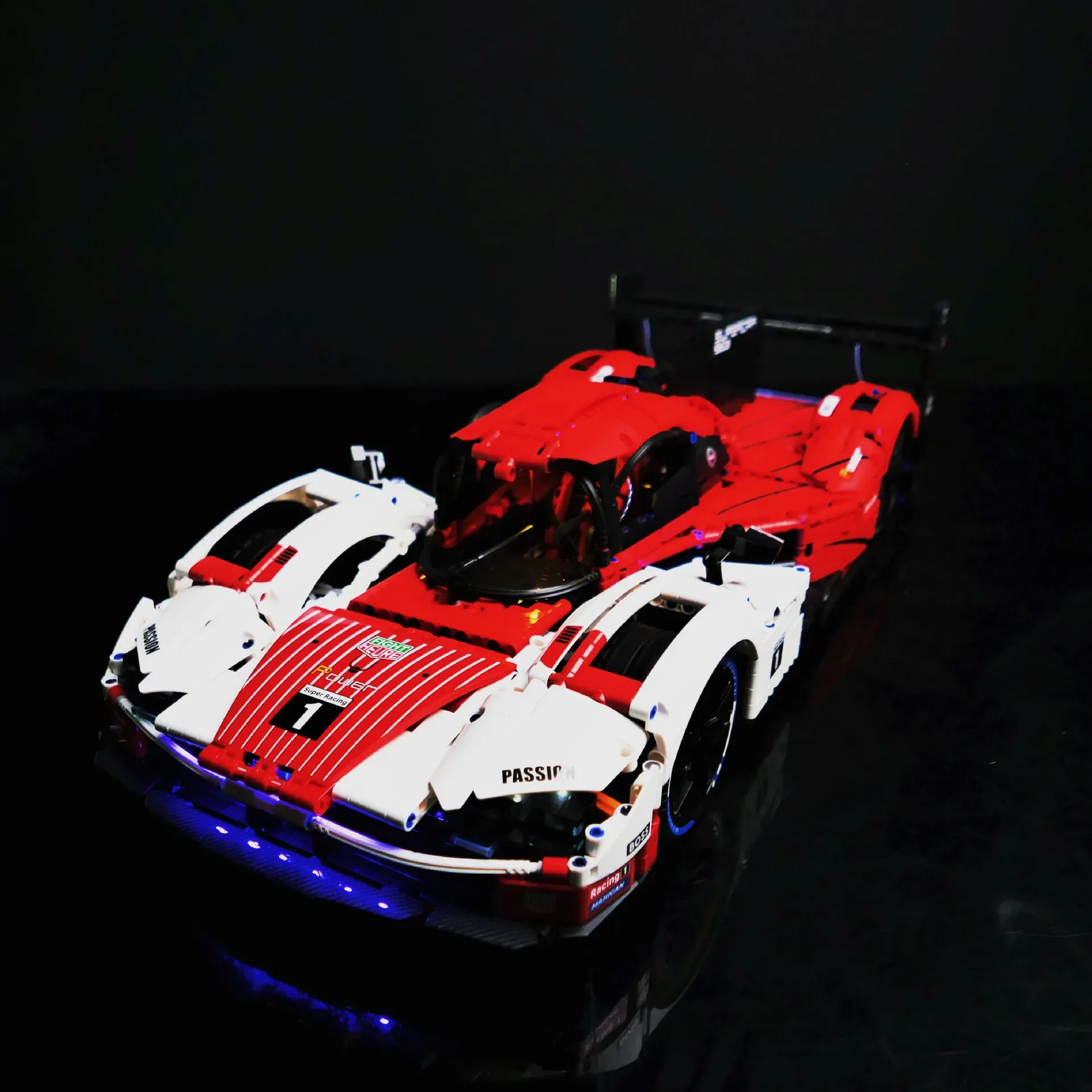 DIY RC LED Light Kit For LEGO 10615 Technical 963 Sports Car   (Only LED Light,Without Blocks Model)