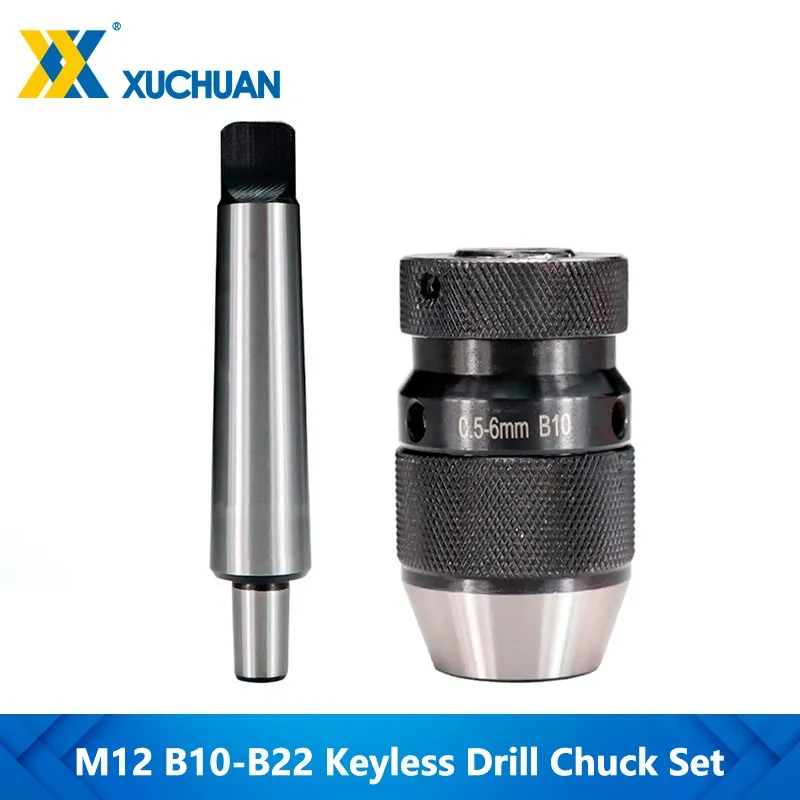 Morse Taper Drill Arbor & Keyless Drill Chuck Set B10/B12/B16/B18/B22 For Lathe Tool CNC Drilling Machine Drill Chuck