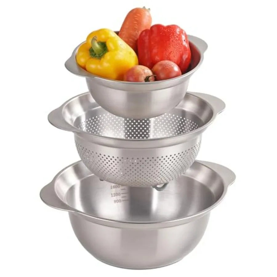 

Colander and Mixing Bowls Grey