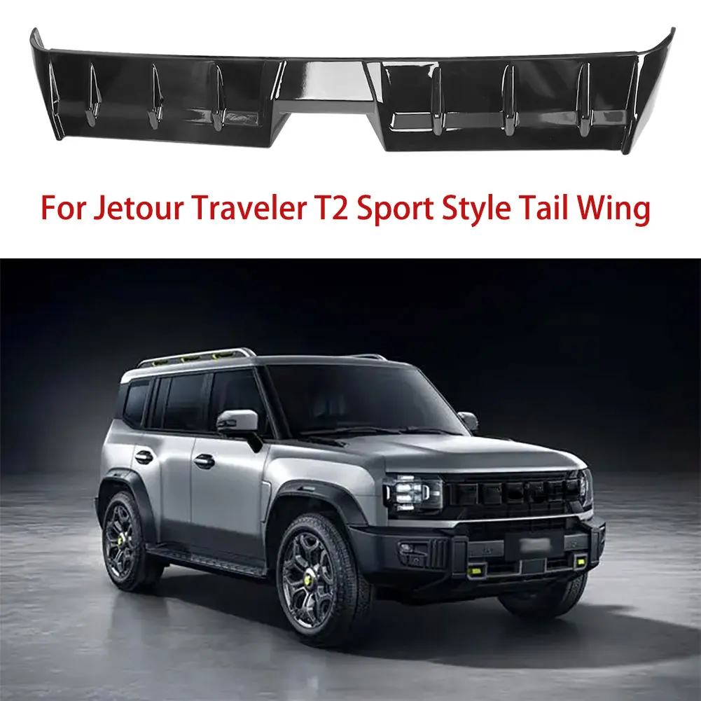 For Jetour Traveler T2 2023 Sport Style Tail Wing Spoiler Splitter Fixed Wind Wing Protector Guard Exterior Decoration Body Kit