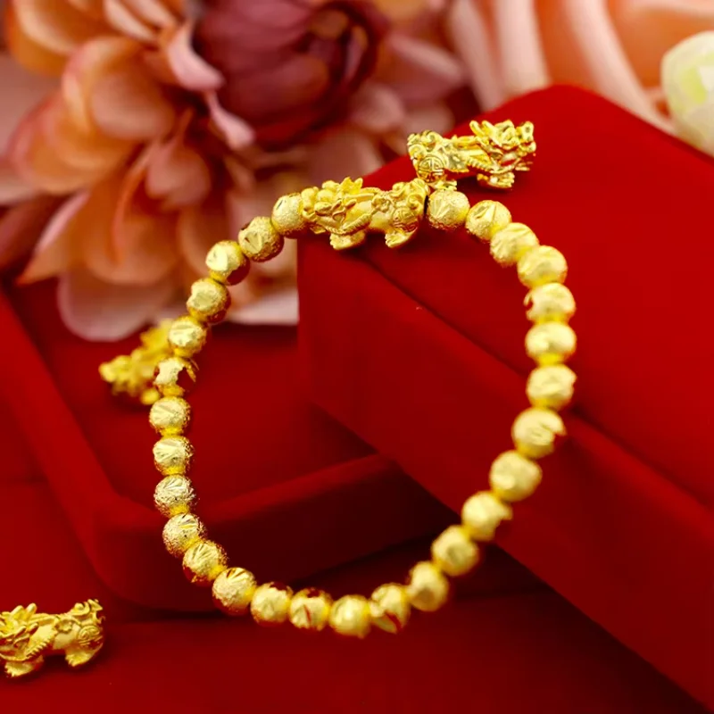 9999 Real Gold 24K Gold Jewelry, Cross-cutting Gold Version Mini Xiaocai Pixiu Accessories Handmade DIY Small Pixiu