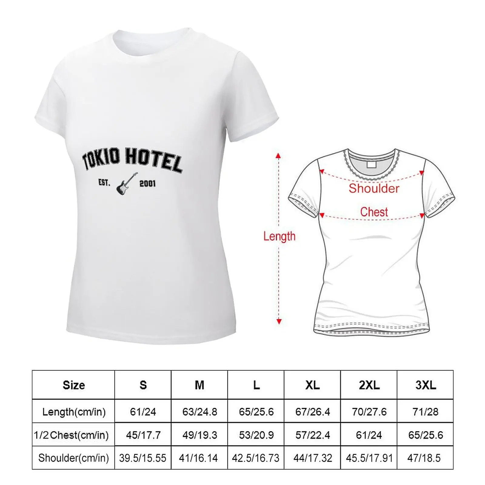 Tokio Hotel College Design T-shirt cute clothes Short sleeve tee Women tops