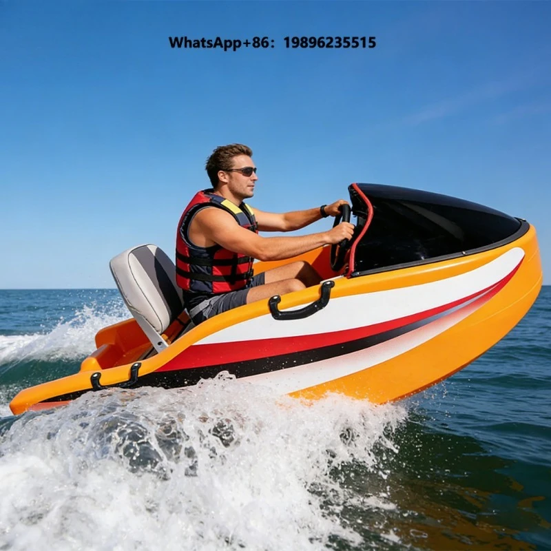 High Quality Customized Mini Electric Wave Jet Boat Personal Water Ski and Surf Jet Ski Boat Auto Use 15-20HP 35-40km/h