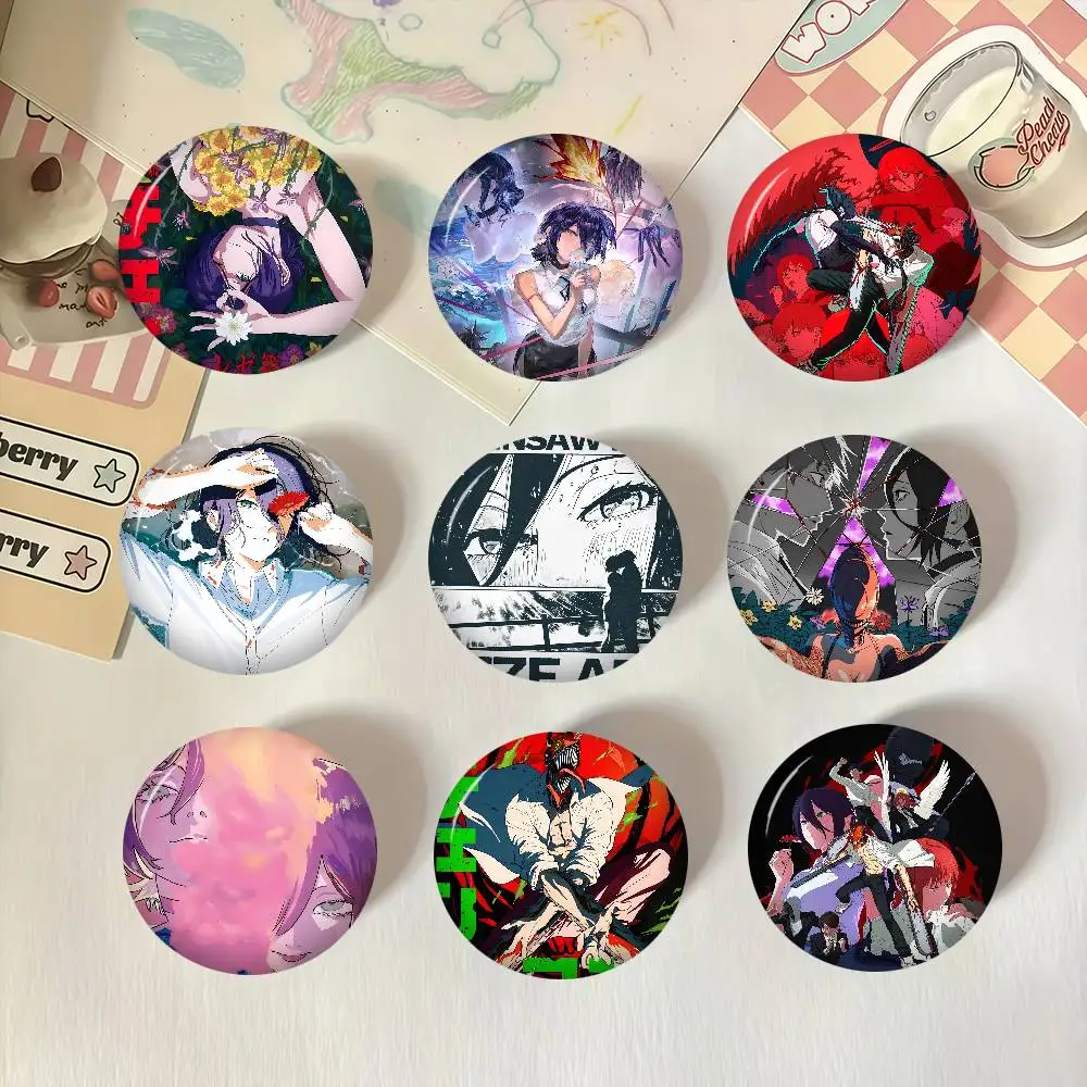 

Anime Chainsaw Man The Movie Reze Arc New Brooches Soft Button Pin Funny On A Skateboard Meme Badge Gamer Collection Gifts