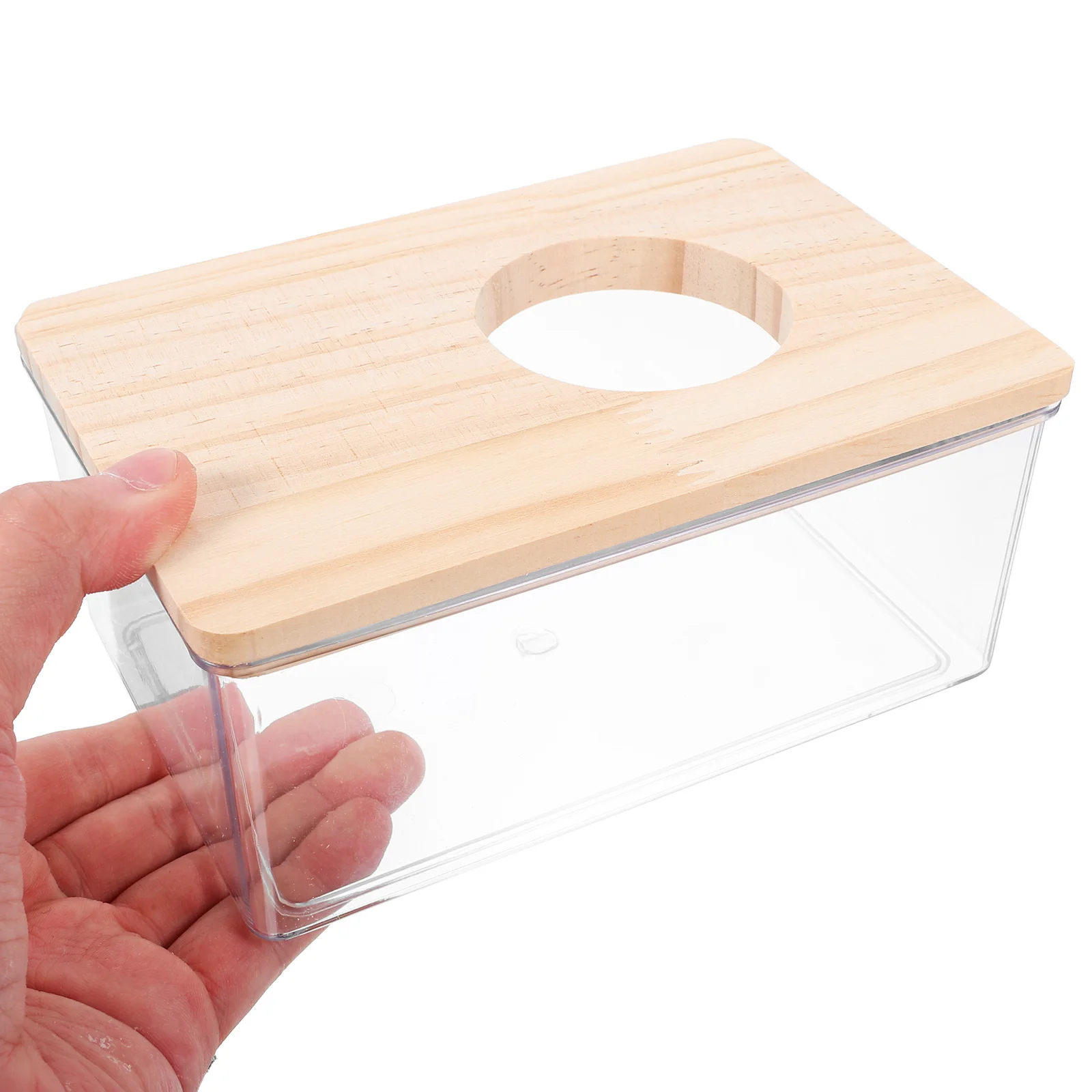 

2Pcs Clear Sand Bath Box Small Pet Hamster Bathtub Lightweight Acrylic Household Chinchilla Bathroom Accessory