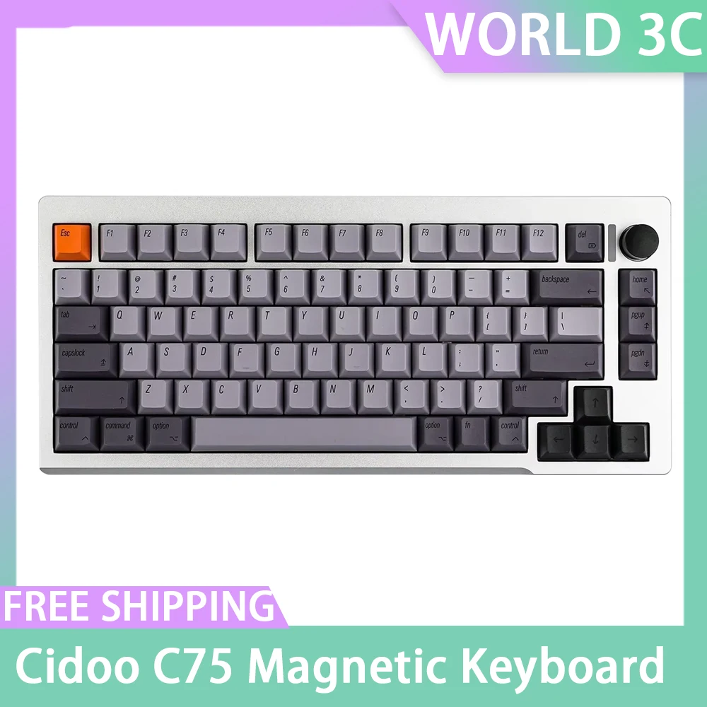 Cidoo C75 Keyboard Magnetic Axis 75% Aluminium Alloy Keyboard Rgb Customize Wired Keyboard For Win/Mac Office Desktop Gifts