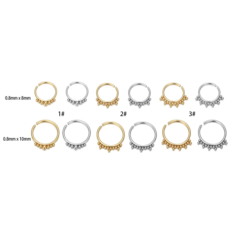 Clips d'anneau antarctique pour femmes, anneau de septum, cerceau, cartilage, 147 us, hélice, petit piercing, bijoux de corps, 1 pièce, 20g