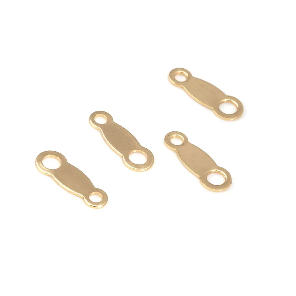 40 PZ 6x3.5MM 9x3MM 10x4MM 18K Colore Oro Ottone 2 fori Catenacci e Catene Connettore Catena di Gioielli Che Fanno Forniture Risultati Fai Da Te