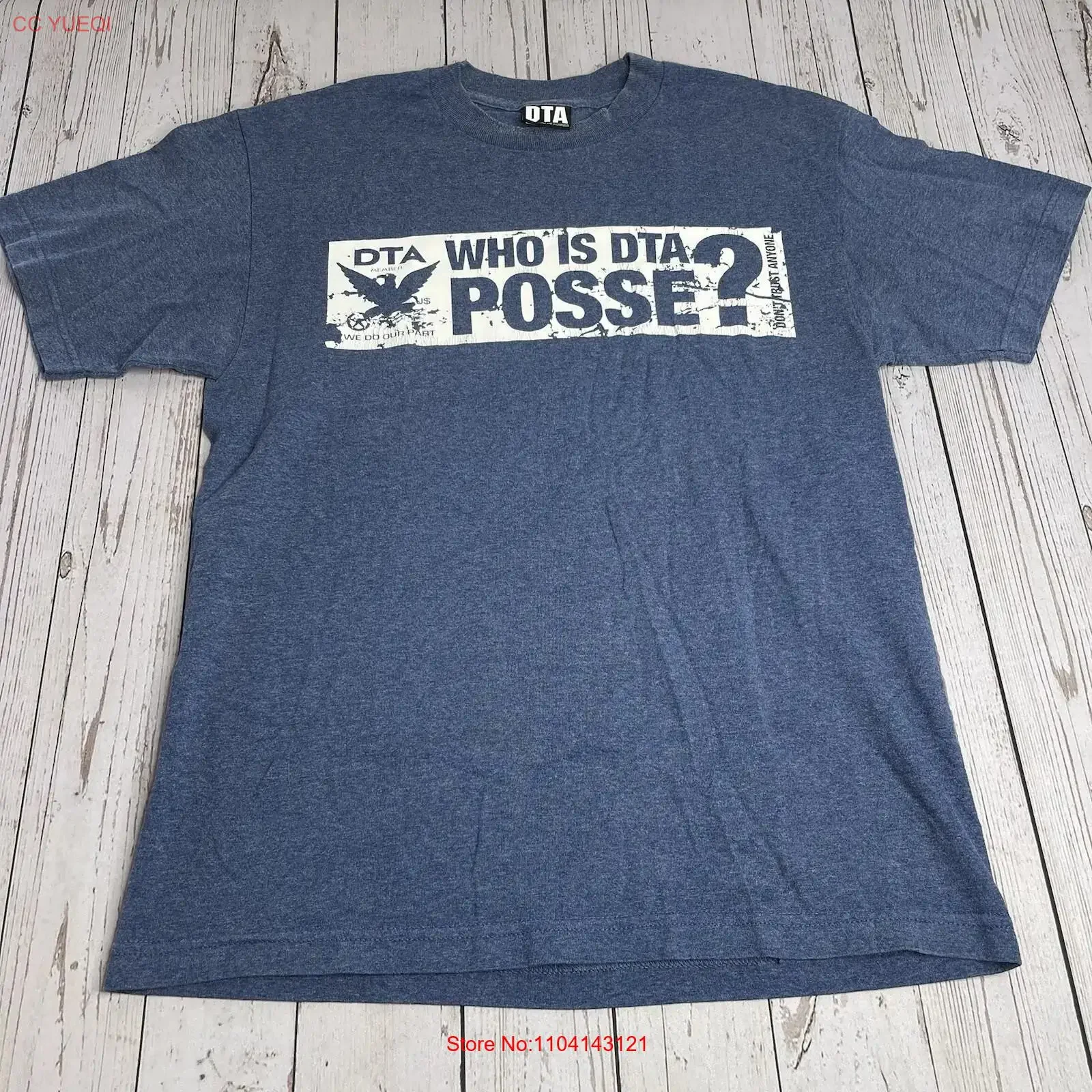 DTA Posse T Shirt Dont Trust Anyone Member Mens Small  vintage Washed fashion Slightly Stretched graphic Unisex homme