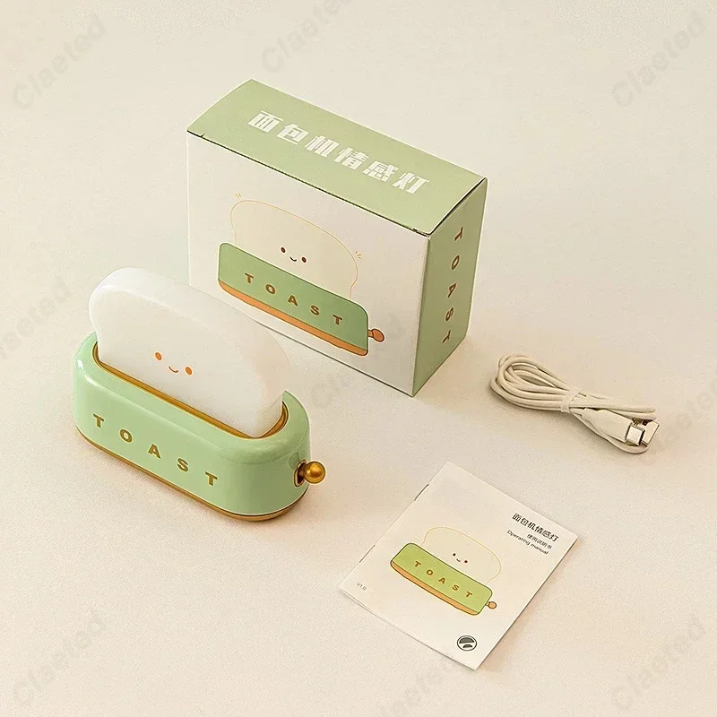 Bread Maker Night Light Adjustable LED Soft Light Table Lamp Creative USB Chargeable Desk Lamp for Bedroom Home Decoration Lamp