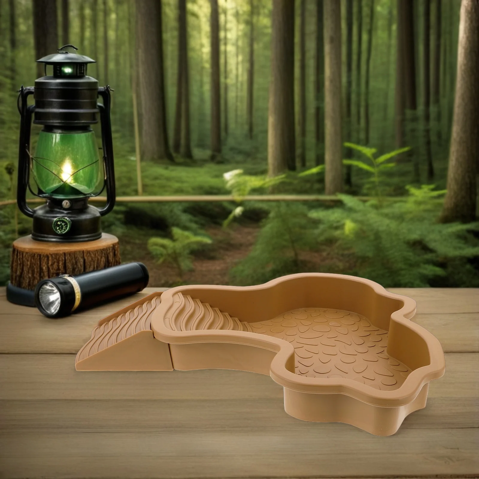 منصة تشمس السلحفاة الكبيرة، حمام سباحة بلاستيكي للزواحف، منحدر مانع للانزلاق للسلحفاة المائية والسلحفاة وحمامات الشمس #3