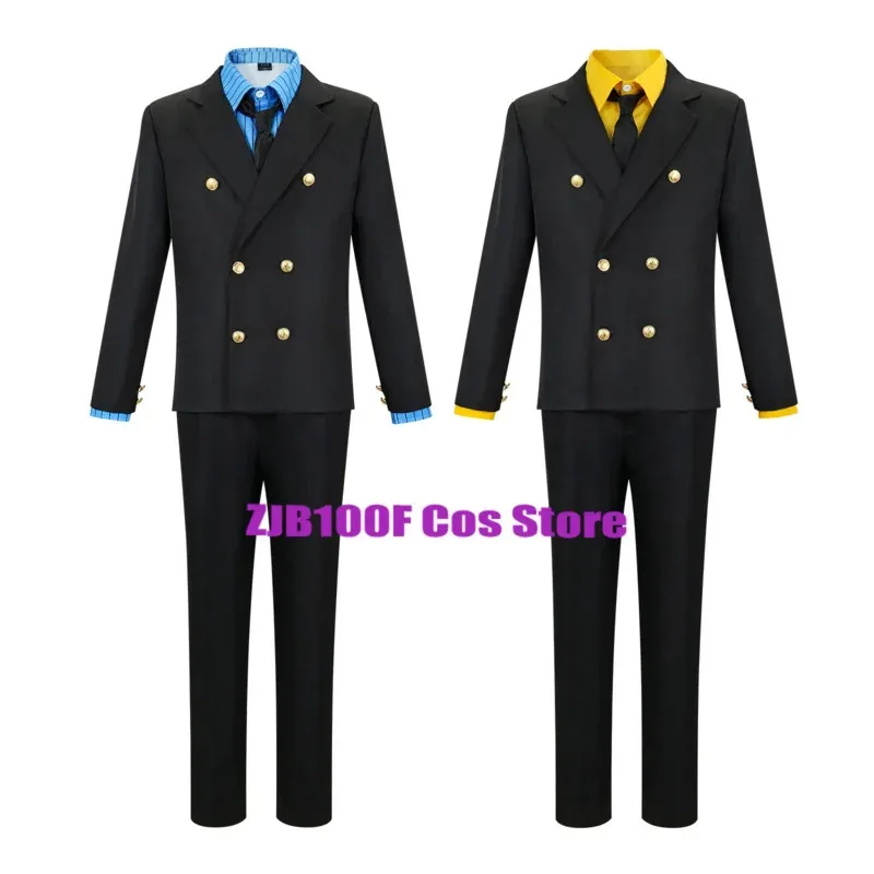2025 New 3 Colors Sanji Cosplay Uniform Suit Anime Wano Country Vinsmoke Costume Wig Halloween Party Role Play Clothes for ★ ★ ★