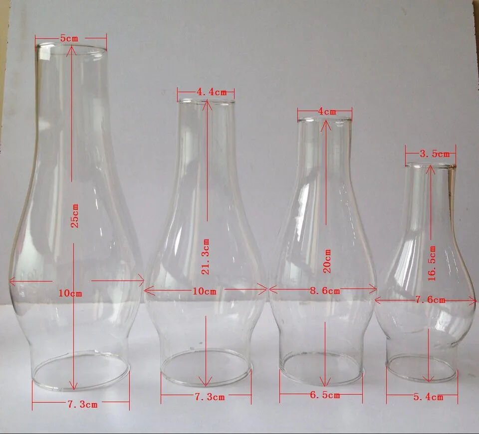 Vintage Glass Oil Lamp Shade Outdoor Camping Travel Supplies Lighting Accessories Traditional Style Lamp Part
