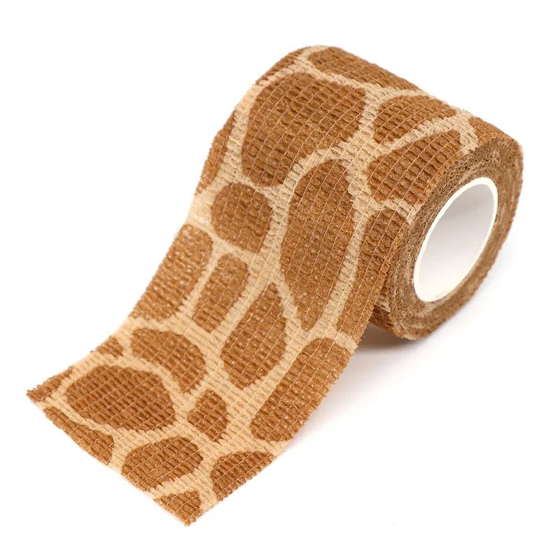 1/2/6 pcs Animal Printed Self Adhesive Tattoo Elastic Bandage 4.5m Sports Wrap Tape for Finger Joint Knee First Aid Kit Pet Tape