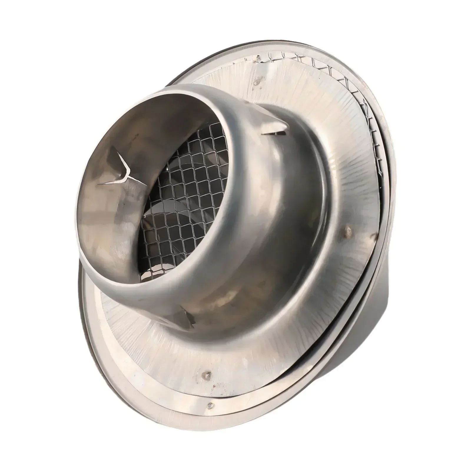 

Stainless Steel Round Brushed Bull Nosed External Extractor Wall Vent Outlet Heat Transfer And Ventilation Systems