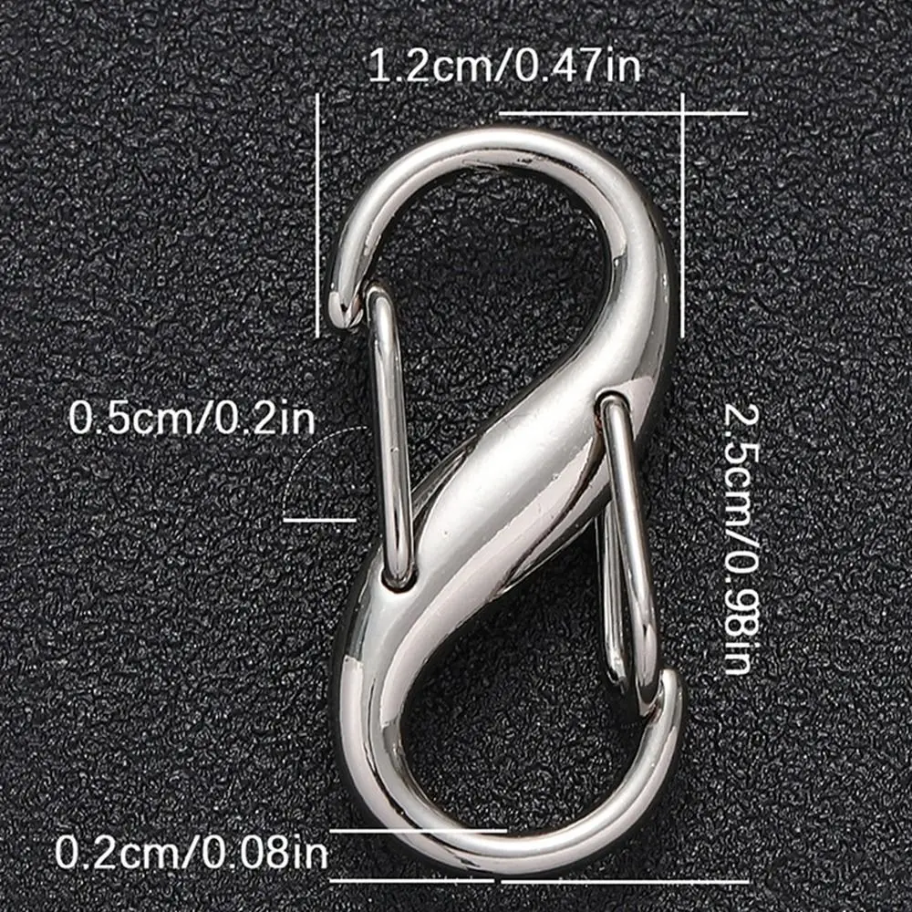 2Pcs S Type Chain Buckle Adjustable Metal Buckles for Chain Strap Bag Lobster Clasps Necklace Extender Chain Length Accessory
