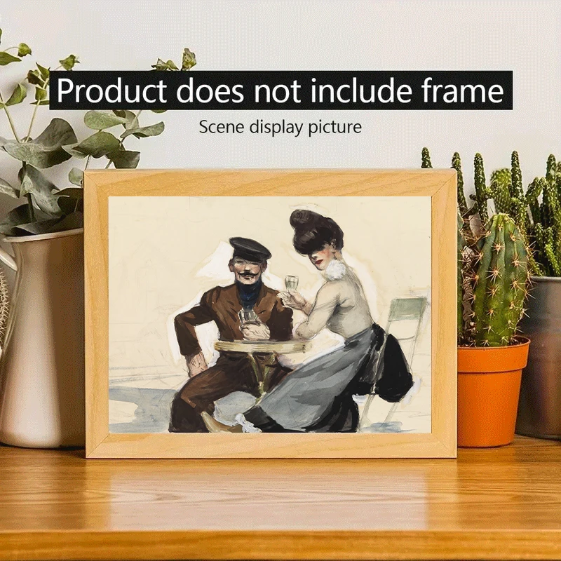38x26cm 500pcs Micro Jigsaw Puzzle Couple Drinking by Edward Hopper 15x10in Mini Art Puzzle Ideal Christmas Home Decor Gift