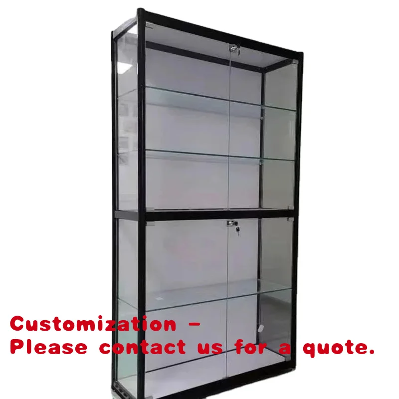 

Customize.Glass Display Jewelry Model and Smoke Shop Display showcase Sliding Glass Door Display Cabinets with Lighting
