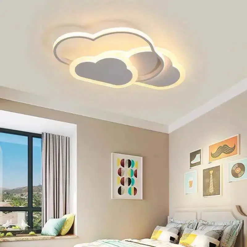 

Modern Ceiling Lamp Led Kid Children's Room Bedroom Study Nordic Cloud Heart Lighting Fixture Indoor Decor AC Aluminum Lights