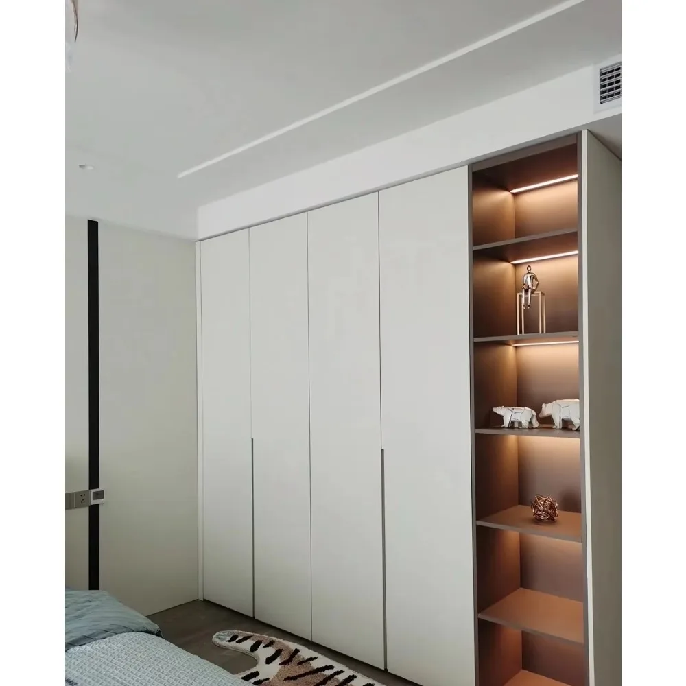 Luxuoso design simples móveis para sala de estar porta durável guarda-roupa para casa e armazenamento de roupas