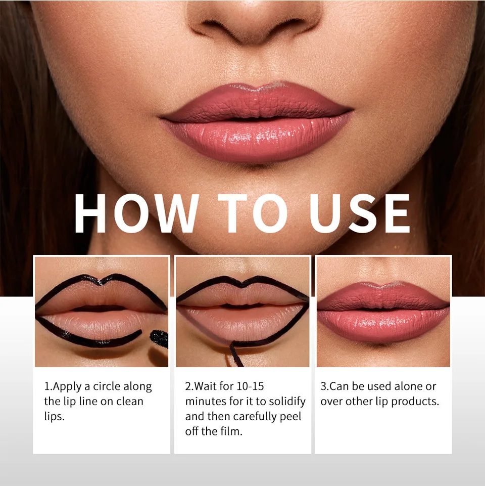 Matita per labbra staccabile Matita per labbra a prova di sbavature Contorno labbra impermeabile Rossetto opaco definitore a lunga durata per la correzione delle labbra sottili