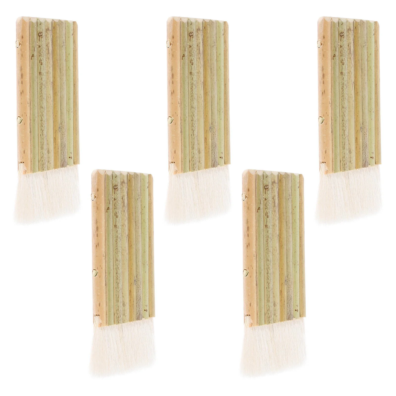 

5pcs Wool Paint Brushes Large Area For Latex Oil Watercolor Hake Blender Art Supplies Wide Tip Wooden Handle Painting Tools