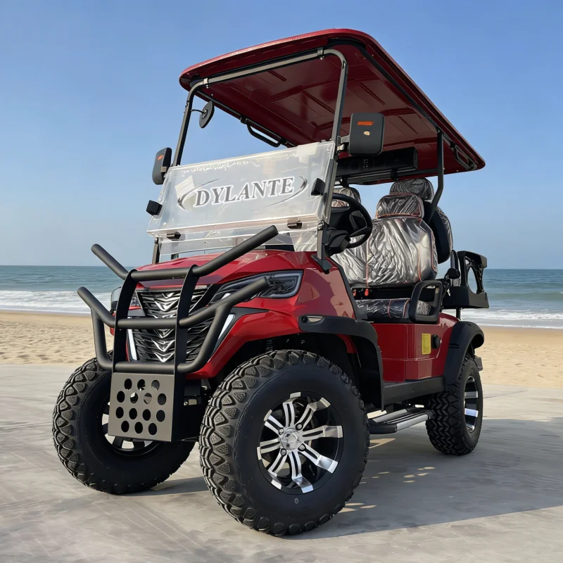 High Quality Imported Practical 4 Persons 48V 72V Lithium Battery Low Speed Four Wheels Electric Golf Cart 4 Seats For Sale