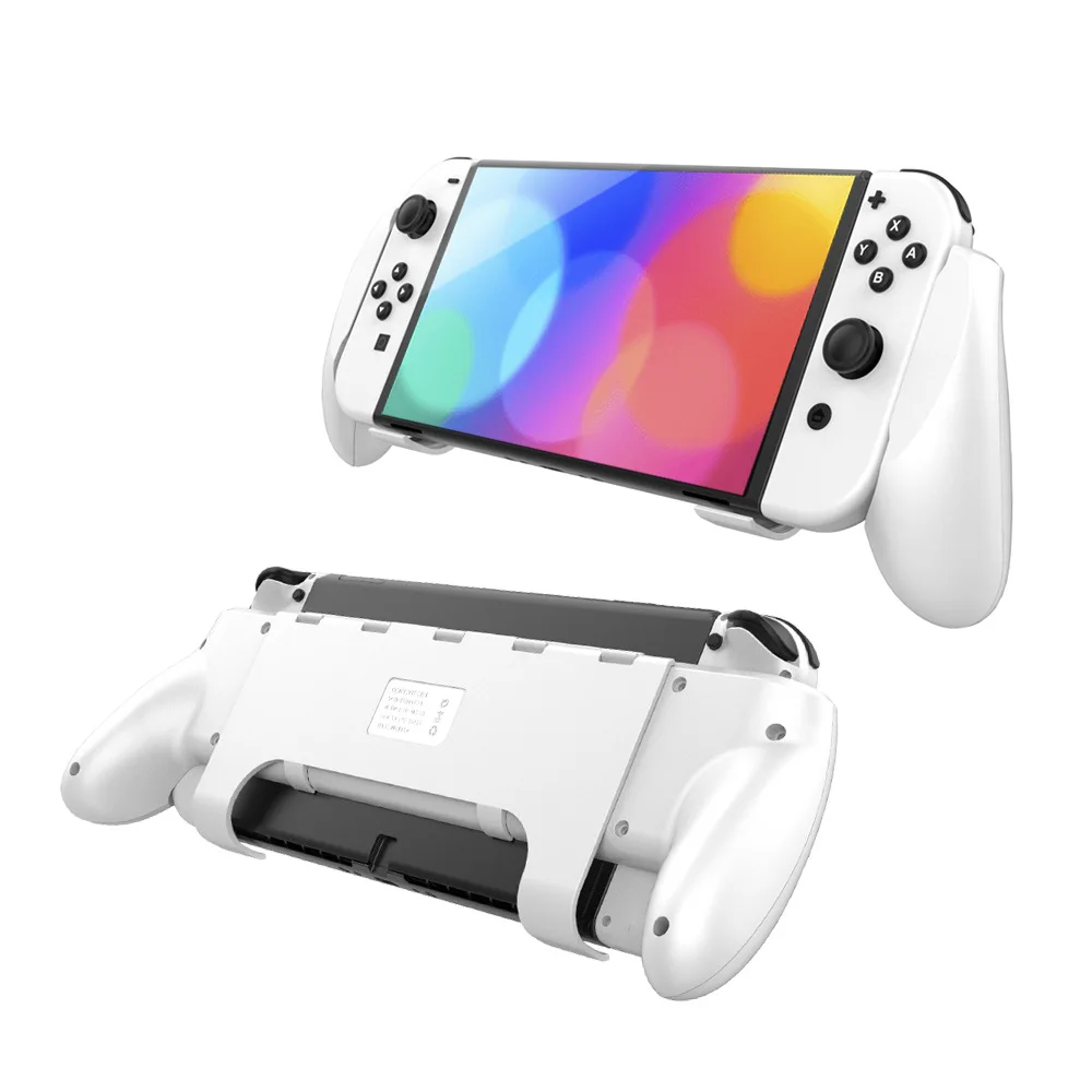 

For Switch OLED Console Protective Shell Handle Grip Case With Bracket HandGrip Stand For Switch Oled Accessories