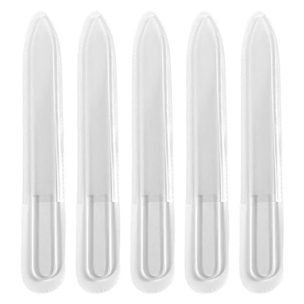 

Набор из 5 стеклянных пилок для ногтей: профессиональные маникюрные инструменты для полировки и придания формы, удобные полоски для шлифовки ногтей для салонов и домашнего использования